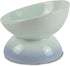 Ceramic Raised Cat Bowls, Tilted Elevated Food or Water Bowl for Cats and Small Dogs, Stress Free Whisker Friendly Porcelain Pet Bowl Dish, Dishwa...