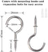 BEL AVENIR Curtain Rope Tiebacks, Drapery Rope Holdbacks with 4 Metal Screw Hooks (Beige, 4pack)...