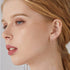 14K Rose Gold Double Love Heart Cubic Zirconia Small Hoop Earrings for Women Girls 925 Sterling Silver Cartilage Tiny Cute Huggie Hoops Hypoallerg...