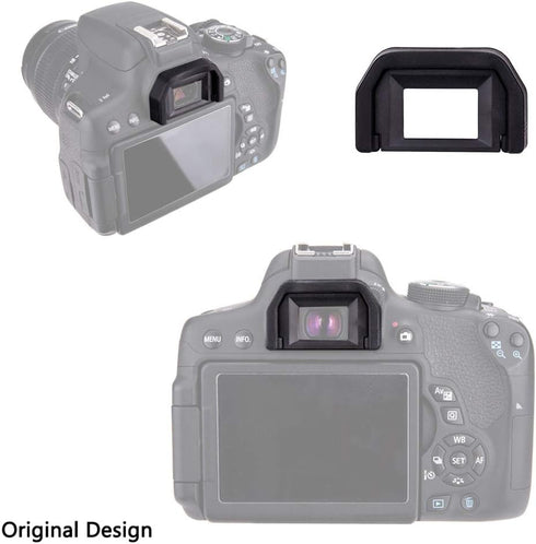 JJC 2 Types Viewfinder Eyecup Eyepiece for Canon Rebel 2000D 4000D SL3 SL2 T8i T7 T7i T6 T6i T5 T5i T4i T3i T2i T1i, Soft Long Design + Orignal Ey...