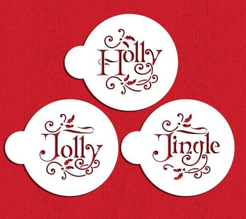 Holly, Jolly and Jingle Cookie Stencil Set by Designer Stencils...