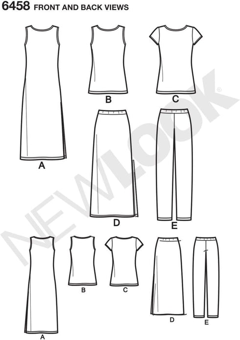 NEW LOOK Patterns Misses' Easy Knit Separates A (10-12-14-16-18-20-22) 6458...