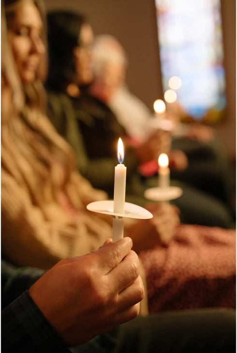 Concordia Supply Paper Disc Drip Protectors - 3" Candle Protector Covers for Taper, Vigil & Prayer - Ideal Candlestick Holders for Candlelight Ser...