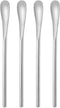 5Inch/12.8cm Coffee Stirrers Spoon,Silver Stainless Steel 304# Coffee Stir Sticks,Round Solid Handle Cocktail Beverage Iced Tea Stirring Stick,Dri...