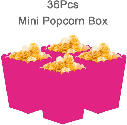 GAKA Hot Pink Paper Popcorn Boxes, Mini Valentine Popcorn Boxes,Open-Top Popcorn Box for Kid Birthday Decoration Princess Party Supplies (36PC)...