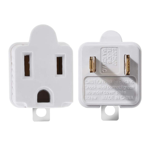 3-2 Prong Adapters Grounding Converters-TENINYU ETL Adapter 5-pack for Outlets Electrical Household Workshops and Other Appliances...