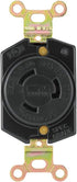 EATON Wiring L520R 20-Amp 125-Volt Hart-Lock Industrial Grade Receptacle with Safety Grip Black and White...