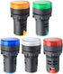 220V 20mA Energy Saving LED Indicator Light Installation Hole Size 22mm (7/8 inch) White Blue red Green yellow15pcs...