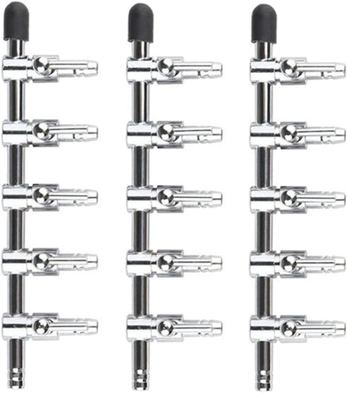 Aquarium Fish Tank Air Flow Control Lever Pump 5 Way Inline Manifold Air Flow Pump Tubing Splitter Lever Control Valve 3-Pack...