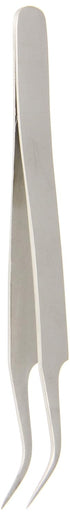 Hakko CHP 7-SA Stainless Steel Non-Magnetic Precision Tweezers with Very-Fine Point Curved Tips, 4-1/2" Length...