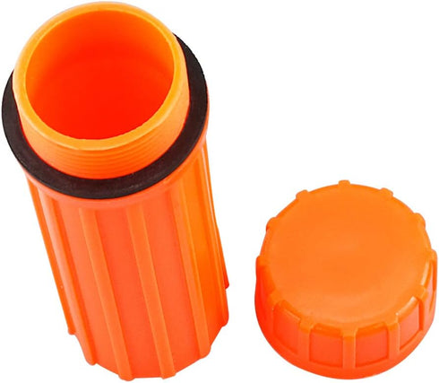 SE 3-in-1 Orange Waterproof Match Storage Box with Signaling Mirror and Firestarter Flint - CCH6-1...