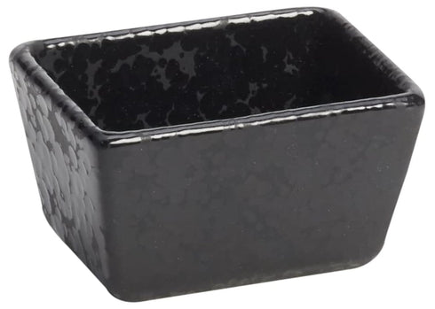 American Metalcraft PSBL Artisanal Porcelain Sugar Packet Holder, Black, 5-Ounces...