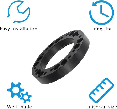 Steering Wheel Adapter Spacer, Aluminum Alloy Steering Wheel Hub Spacer, Steering Wheel Hub Adapter Extension Spacer, 12.5mm 1/2" Wheel Spacer for...