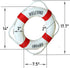 MorroMorn Lifebuoy Wall Hanging Decor - Welcome Aboard Mediterranean Style Home Decoration (Red, 14")...