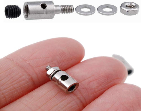 20 PCS Dia 1.3mm Adjustable RC Airplane Pushrod Connector Linkage Stopper for Model Aircraft DIY Replacement Parts...
