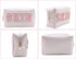 Preppy Patch Makeup Bag, Cosmetic Toiletry Bag for Women, Skin Chenille Letter Skincare Bag, PU Leather Portable Makeup Pouch, Waterproof Daily Us...