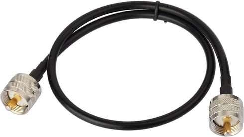 Superbat UHF Male PL-259 to UHF Male PL-259 Low Loss Digital Coax UHF Jumper Cable (2ft RG58) for HAM & CB Radio,Antenna Analyzer,Dummy Load,SWR M...
