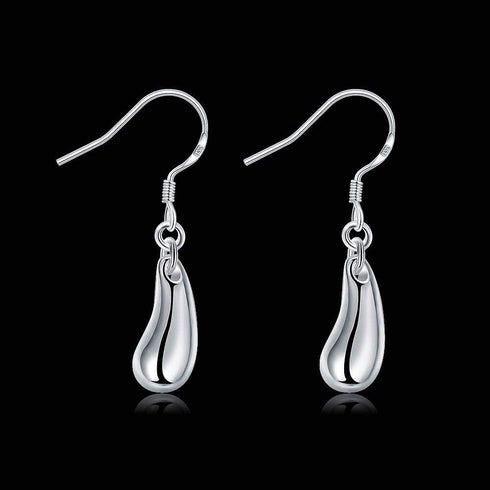 5PCS Silver Jewelry Set for Women Teardrop Pendant Necklace Earrings Bracelet Ring Fit with Party Meeting Dating Wedding Birthday Gift...