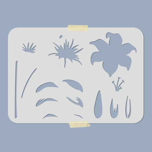 Layered Lily Flower Stencils Lily Stencils 11.7×8.3inch Resuable Lily Flower Bouquet Stencil Spring Botanical Art Stencils for Wood, Canvas, Paper...