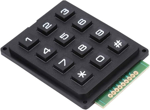 3x4 Mini Universal Keypad Module for Single Chip Microcontroller, 12 Keys Portable External Keypad, Numeric Keypad Module for Projector Controller...
