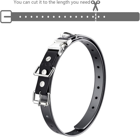 Quick Snap Bungee Dog Collar Strap with D Ring for Most of Electronic Training Shock Collar Receivers-Adjustable Durable Waterproof Odorless 3/4 I...