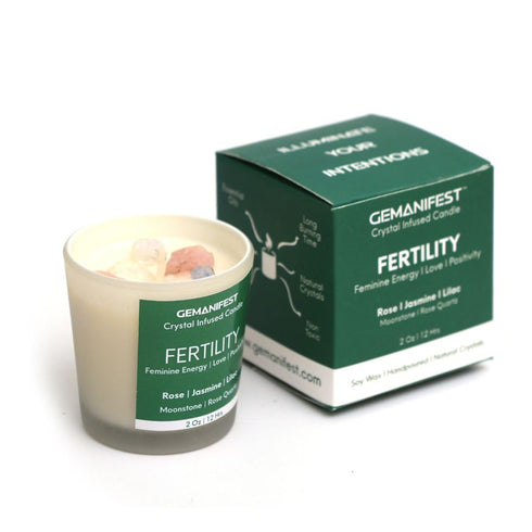 Fertility Candle for Women trying to Conceive | Rose, Jasmine and Lilac Scented Candles Gifts for Women | Soy Non Toxic Intention Candles with Cry...