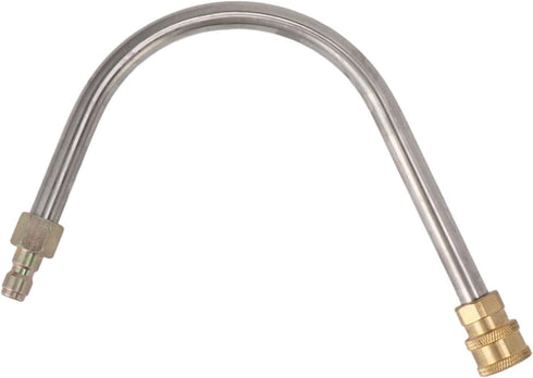 Pressure Washer Extension Wand, 45 Degree Curved 1/4 Inch Quick Connect Erosion Resistant 4000psi Pressure Washer Spray Lance for Hard To Touch Ar...