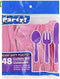 Heavy Duty Plastic Cutlery 48-Piece Set (Spoons, Forks, Knives)...