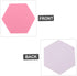 STOBOK 12 Pcs Felt Backdrop Wall Sticker Black Decor Cork Hexagon Felt Bulletin Board Tiles Self Adhesive Felt Board Pink Decor White Felt Hexagon...