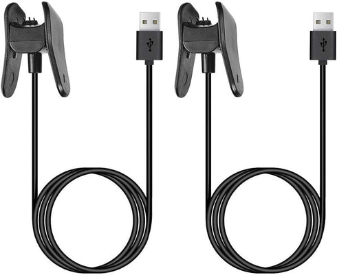 Charger for Garmin Vivosmart 4, Replacement Charging Data Cable Clip Cord for Garmin Vivosmart 4 (Black, 2Pack)...