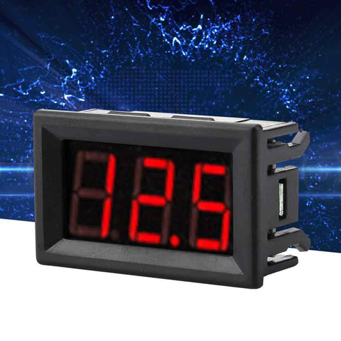 3 Wire Voltmeter DC 0-100V Mini Voltage Measuring 0.56" LED Display Digital Volt Panel Meter with Reverse (Red)...