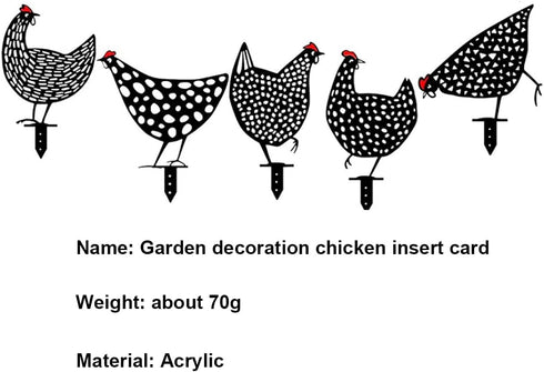 5 Pieces Chicken Yard Garden -Hollow Out Rooster Animals Shape Yard Decoration Art Decoration for Yard Lawn, Garden, Pathway,Outdoor...