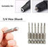 6 Piece Magnetic Triangular Screwdriver Bit Set, S2 Steel Triangular Screwdriver Bits 1/4 Inch Hex Triangle Drill, 50 mm Length...