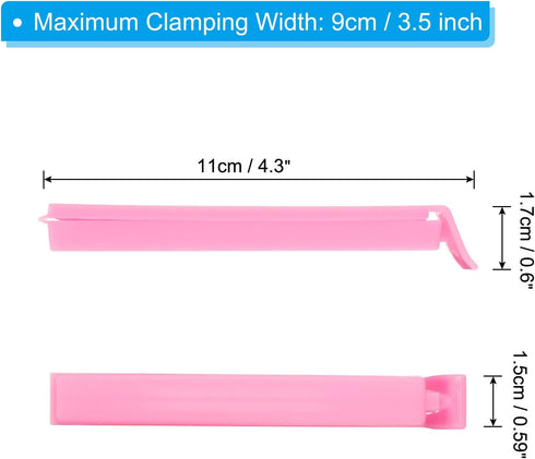 PATIKIL Sealing Clips 4.3 Inch, 20 Pack Reusable Plastic Bag Clamp Sealer for Home Kitchen Food Storage, Pink...