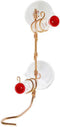 Rehomy Hummingbird Feeder for Outdoors Hanging, Geometric Window Hummingbird Feeder Copper Wire Birds Feeder Glass Bottle with Suction Cup Multipl...