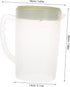 Hemoton Plastic Pitcher with Lid 2200ML Large Capacity Pitcher Clear Mix Drinks Water Jug Juice Pot Ice Tea Kettle Green...