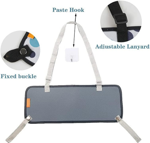High Chair Footrest, Adjustable Portable Polyester Fiber Ice Silk Fabric Foot Rest for Baby HighChair Footrest, Knitting Footrest for High Chair C...
