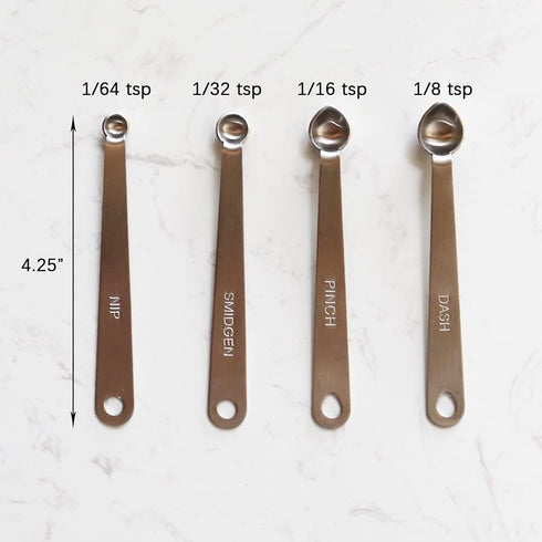 Mini Measuring Spoons Set, Small Stainless Steel Teaspoon for Cooking and Baking, Suitable for Tiny Amount of Dry or Liquid Ingredients and Spices...