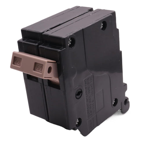 Breaker Circuit Type 3/4-Inch Plug-On Breaker 2-Pole 10 Kaic 60-Amp 120/240V Compatible with Culter Hammer Load Centers...