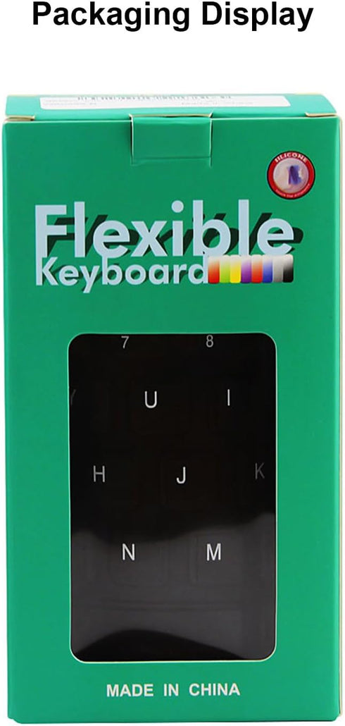 Foldable Silicone Wired Silent Keyboard, 85-Key Portable Soft Rubber Lightweight Waterproof USB Rollup Keyboard with 4.53ft for Laptop PC Computer...