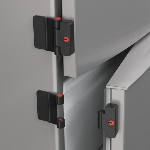 Refrigerator Adhesive Locks Double Button Fridge Door Lock with Key, Child Proof Freezer Cooler Door Lock, Child Baby Safety File Drawer Lock and ...