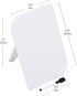 Glass Dry Erase Board with Easel and Marker for Office, Home and School Supplies, 8.25"x 5.9", White...