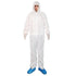 ETERNA Hazmat Suits-Disposable Protective Coverall with Hood, Zipper, Elastic Wrists, Shoe Covers for Men & Women, Shield from Dirt, Dust, Paint (...