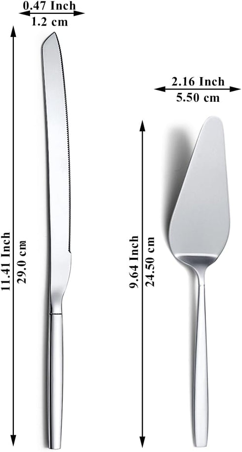 Wedding Cake Knife and Server Set, Cake Cutte Pie Server for Everyday, Wedding and Birthdays, Dishwasher Safe...