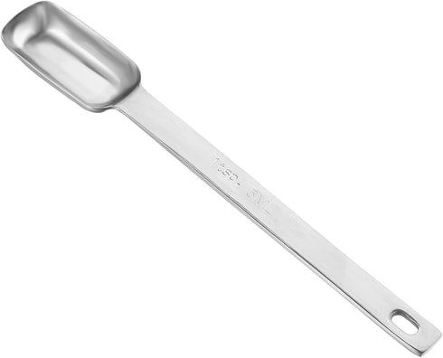 Sibba Teaspoon Long Handle Measuring Spoons Stainless Steel Metal Scoop Individual Spoons Measure Tools Portable Scales Scoop Tablespoon for Coffe...