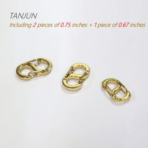 2+1 Pieces Lobster Clasp Double Opening Lobster Clasp Lock Necklace Connector Bracelet Extender Clasps for DIY Jewelry Repair Kit Bracelet Necklac...