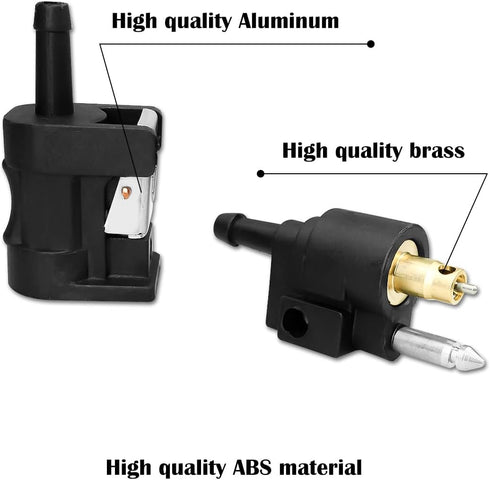 1/4 inches 6mm Barb Female Fuel Line Quick Connector and 1/4 inches 6mm Male Fuel Connector with Most Portable Fuel Tank for Yamaha Outboard Motor...