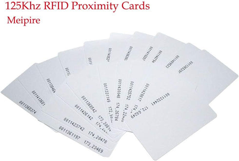 Meikuler 125Khz RFID Proximity Cards, 0.8mm ID Card for Door Entry Access Control System and Attendance, Read only (30)...