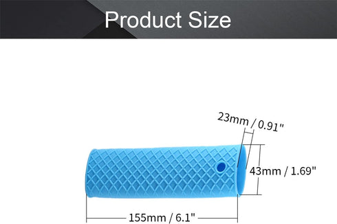 MroMax Silicone Hot Handle Holder 6.1 Inch Non Slip Potholder Heat Resistant Pot Handle Sleeve for Cast Iron Pot Woks Frying Pans Griddles Skillet...