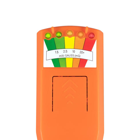 5 LED EMF Meter Magnetic Field Detector Ghost Hunting Paranormal Equipment Tester Counter (Orange)...
